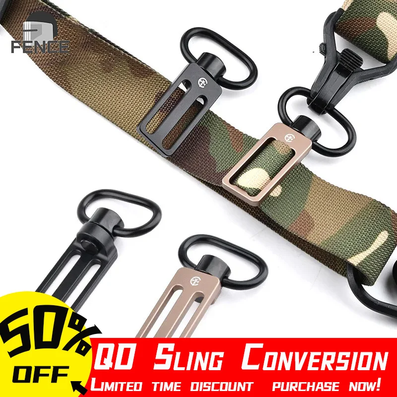 

WADSN Tactical 2 To 1 Point Triglide Convertible QD Sling Conversion Adaptor 1in / 1.25in Metal Weapon M4 AR15 Accessories MS12