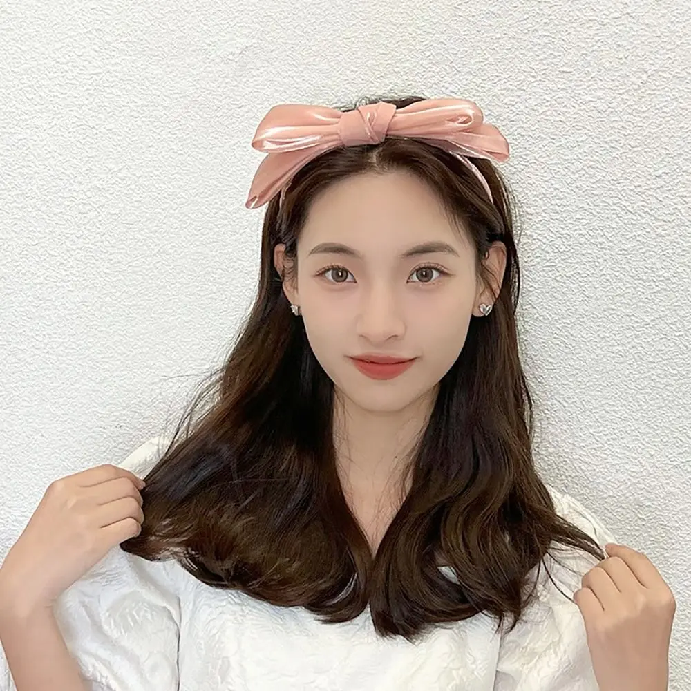 

1Pcs Durable Bright Silk Women Headband Mesh Bowknot Bow Hairband Elegant Cute Barrette Headwear Girls