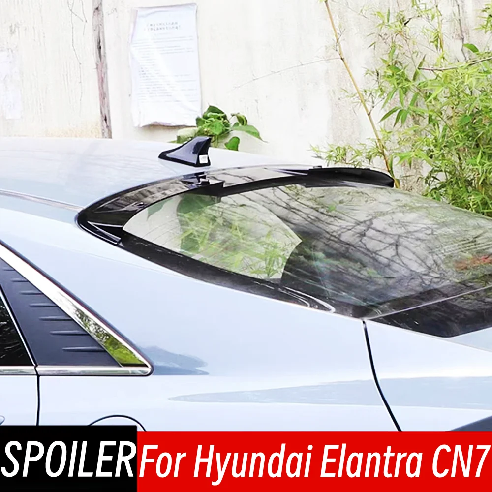 

For Hyundai Elantra Avante CN7 2020 2021 2022 Bodykit Car Rear Window Roof Spoiler Wings Black Carbon Tuning Accessories Part