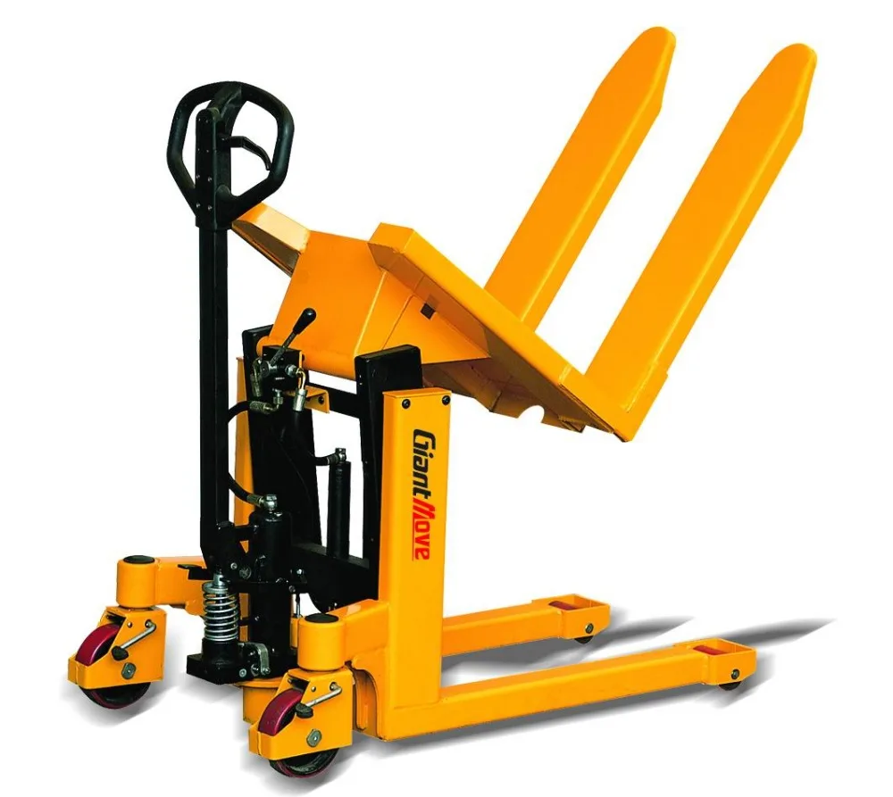China Manufacturer Giant Move 1000kg Semi Electric Pallet Tilter Fork Lift Truck, Hydraulic Pallet Tilter