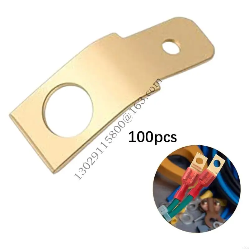 Pack of 100 Wire Connectors Without Insulated Male Electrical Spades Terminals for Industrial and Automotive Use .Y5GA