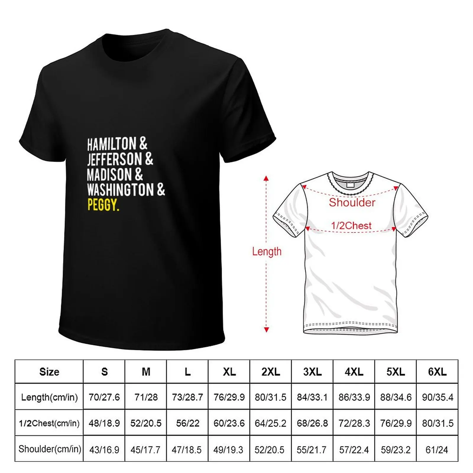 Hamilton, Jefferson, Madison, Washington and Peggy Hoodie T-Shirt Summer Holiday Casual Tee
