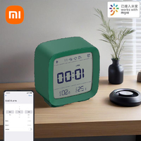 Xiaomi Qingping Bluetooth Alarm Clock Mini Temperature Humidity Sensor Adjustable Nightlight HD LCD Screen Work with Mijia App