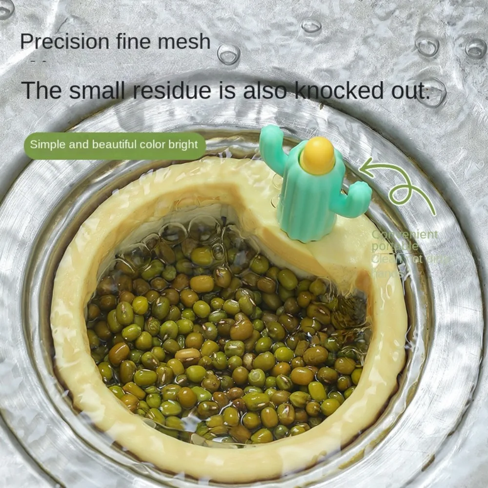 

Простой полипропиленовый фильтр кактуса, мультяшная мелкая сетка, сливной фильтр для раковины, многофункциональный дезодорирующий фильтр для раковины, пищевые отверстия