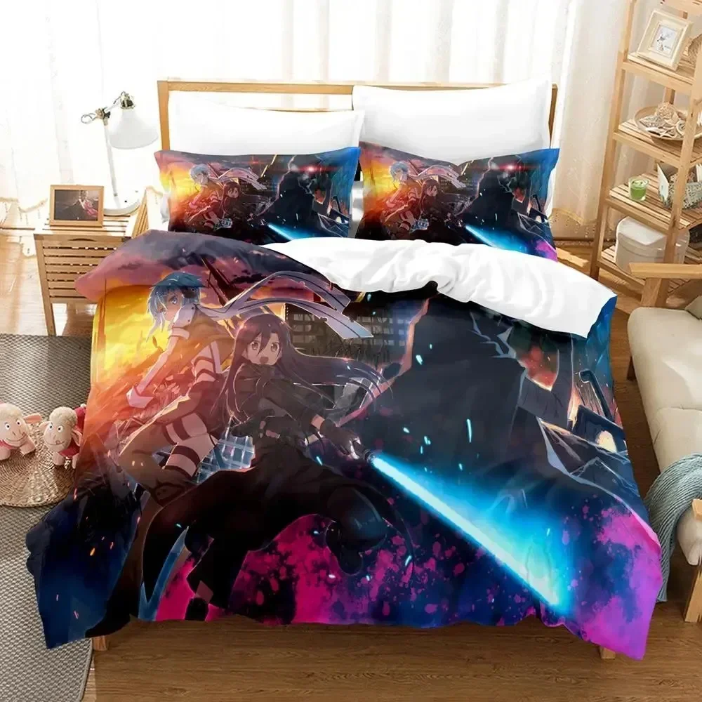 3D Sword God Domain Bedding Set Printed Bed Set With Pillowcase Bed Duvet Cover Soft Queen King Size Bedclothes Home