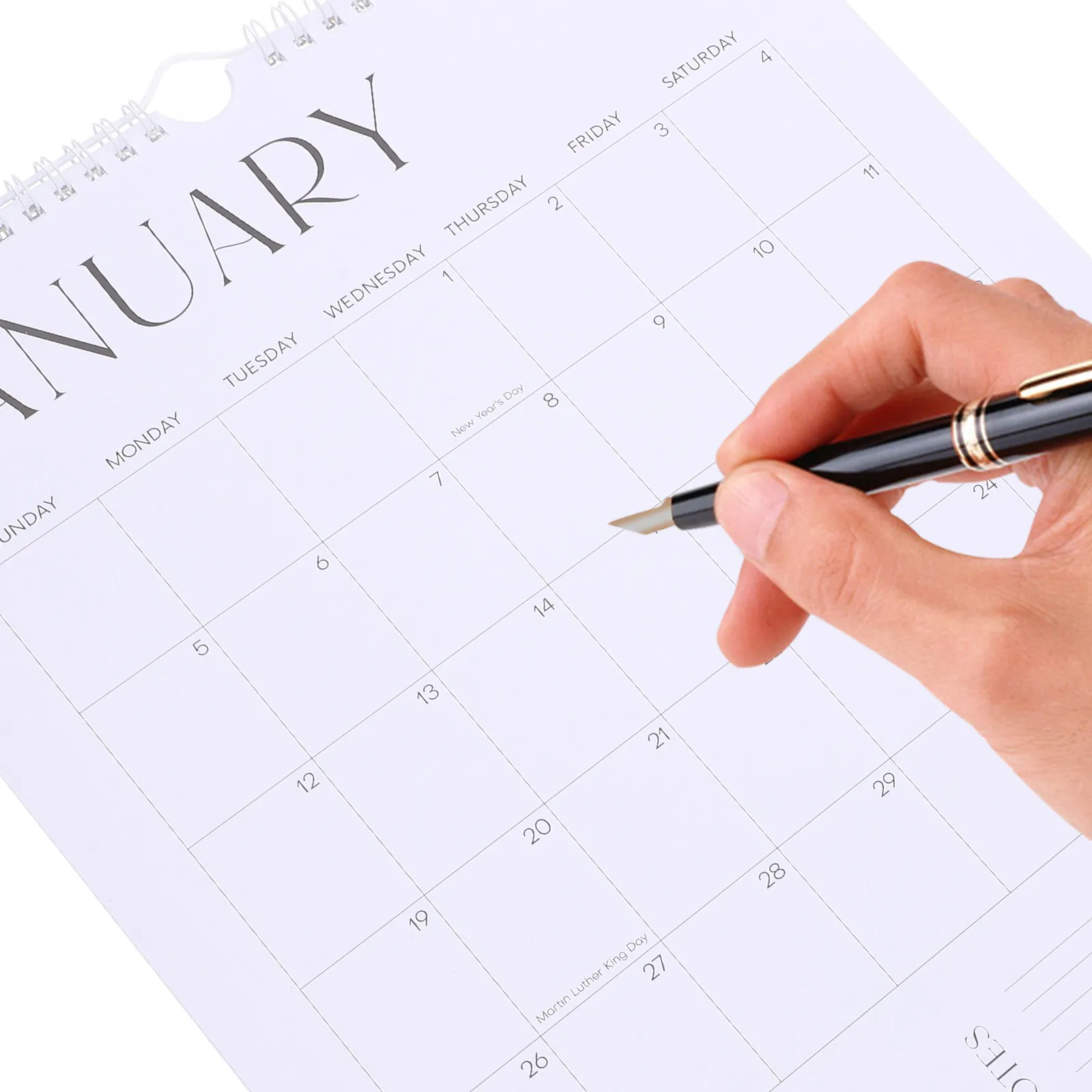 

18-Month Vertical English Wall Calendar Minimalist Design Jan 2025 Jun 2026 Large Readable Layout Fridge Or Wall Mount Classroom