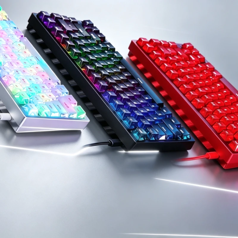 Teclado Mecânico de Alumínio MG75V2 Personalizado com Fio RGB Hot Swap RT0.001 CNC Layout 75% GASKET à Prova d'Água para E-sports DIY
