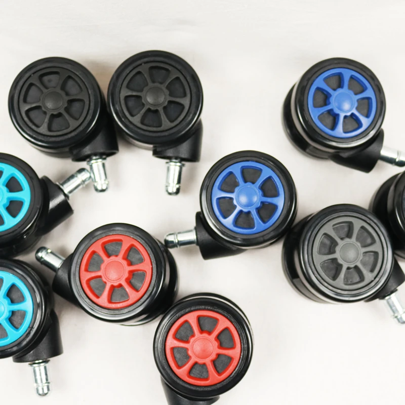 5 Pcs/Lot 60mm Furniture Office Chair Caster, Large Color Casters Car Wheel Style