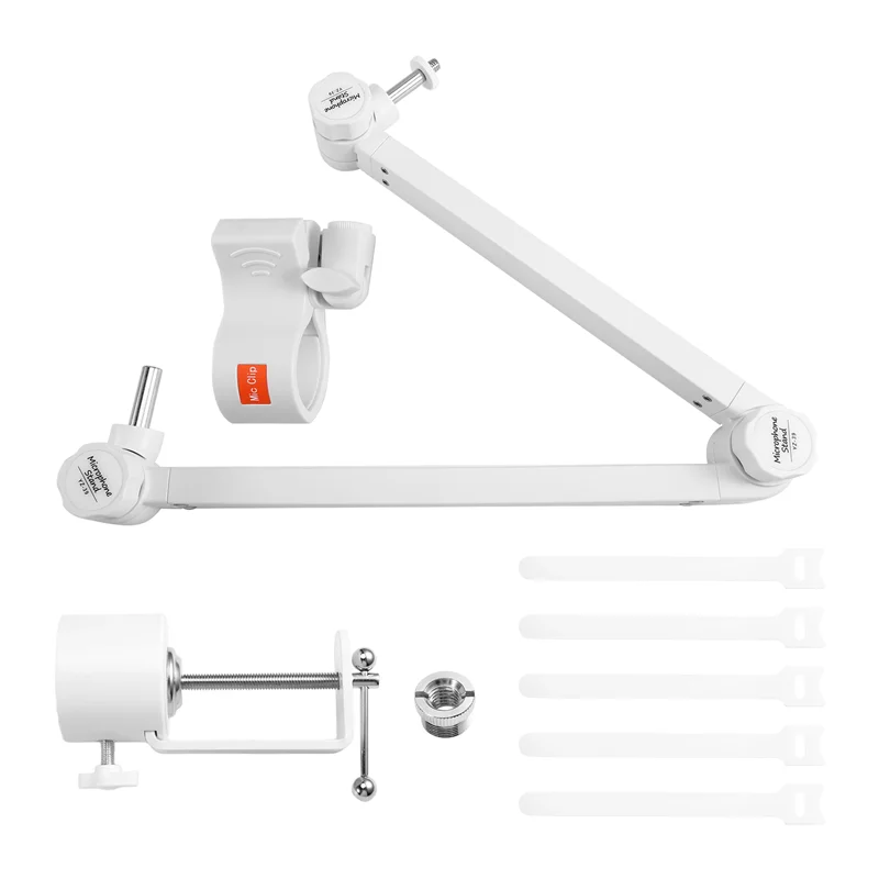 

M18K-Adjustable Microphone Arm Boom Suspension Mount With Desk Clamp For Studio Recording And Stage Performances