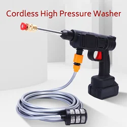 Cordless High Pressure Washer Portable Electric Water Spray Gun Auto Handheld Cleaning Car Washer for Doors Driveways Fence