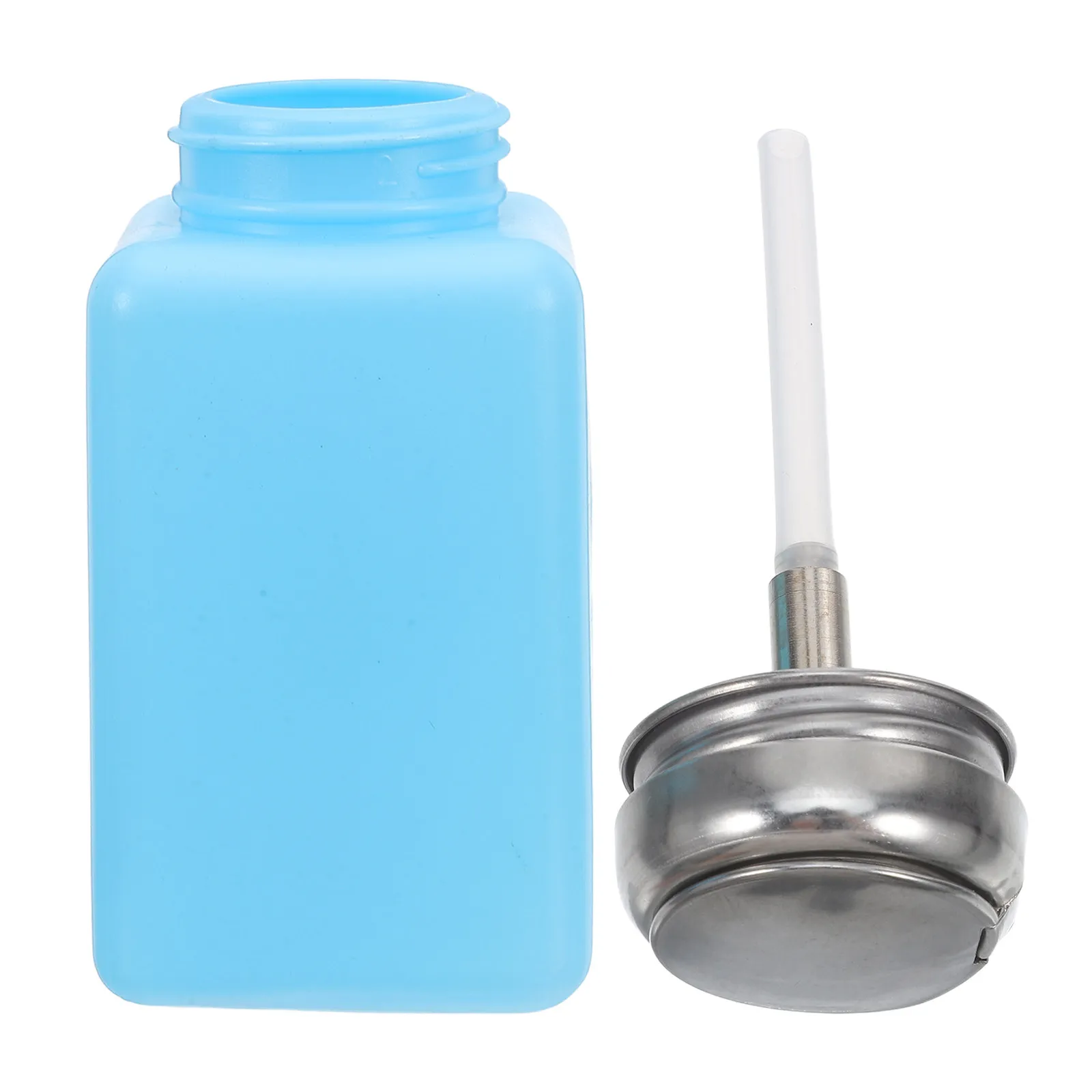 200Ml Reflux-Proof Anti-Static Stainless Steel Pump Bottle for Isopropyl Alcohol Flux Nail Remover Astringent Cleaning Solutions