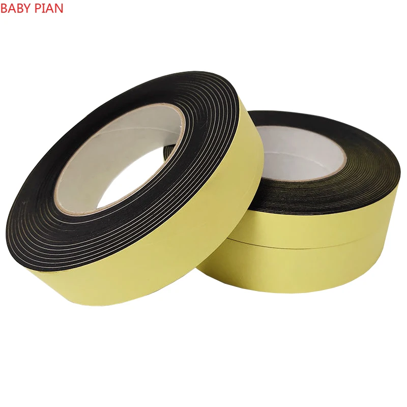 1mm - 10mm EVA Sponge Adhesive Tape Black Single Sided Foam Seal 1cm 2cm 3cm 5cm Lithium Battery Cell Pack Insulation Shockproof