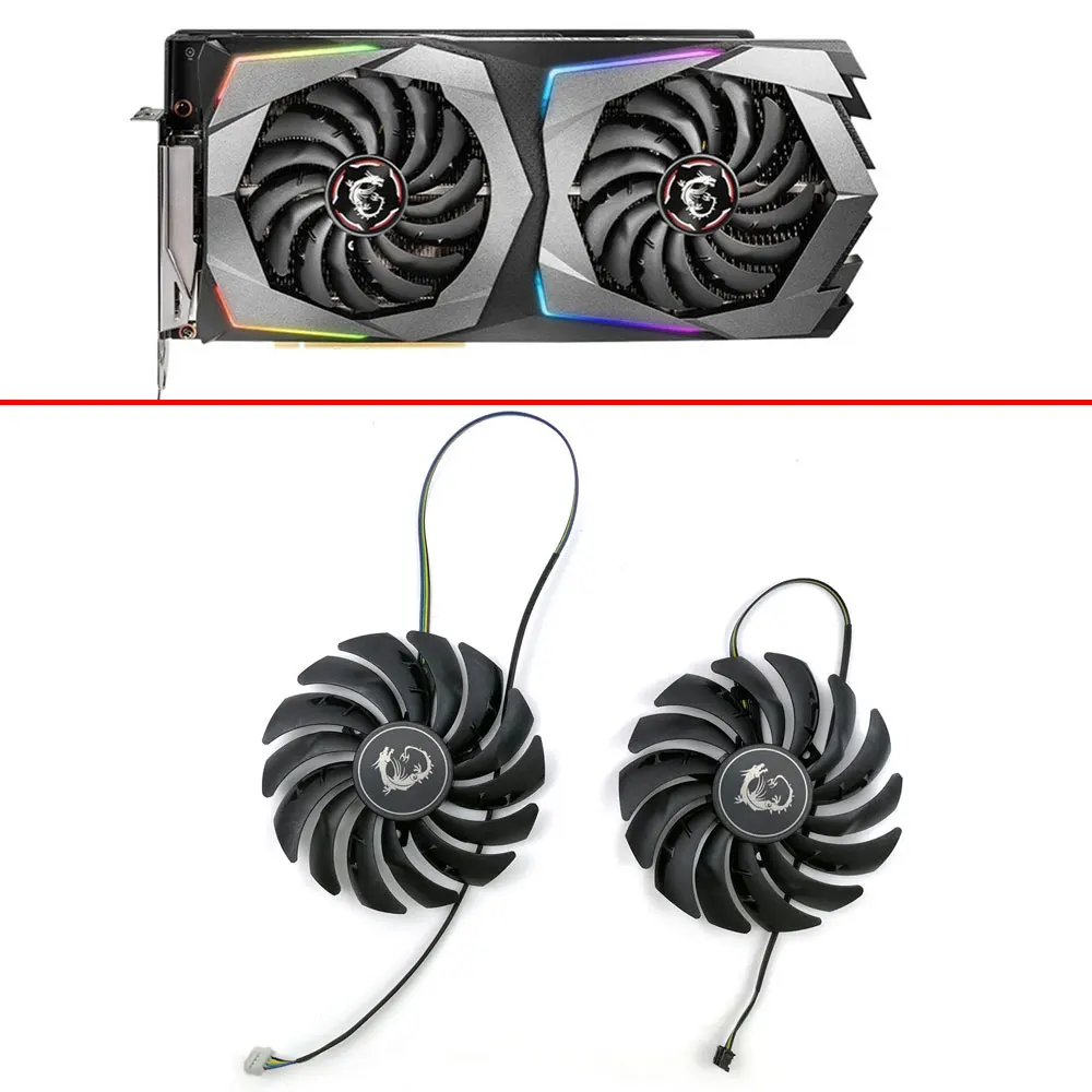 2pcs 95mm Original PLD10010B12HH 0.40A for MSI Geforce RTX 2070 Gaming 8G RTX 2070 Gaming GP Cooler