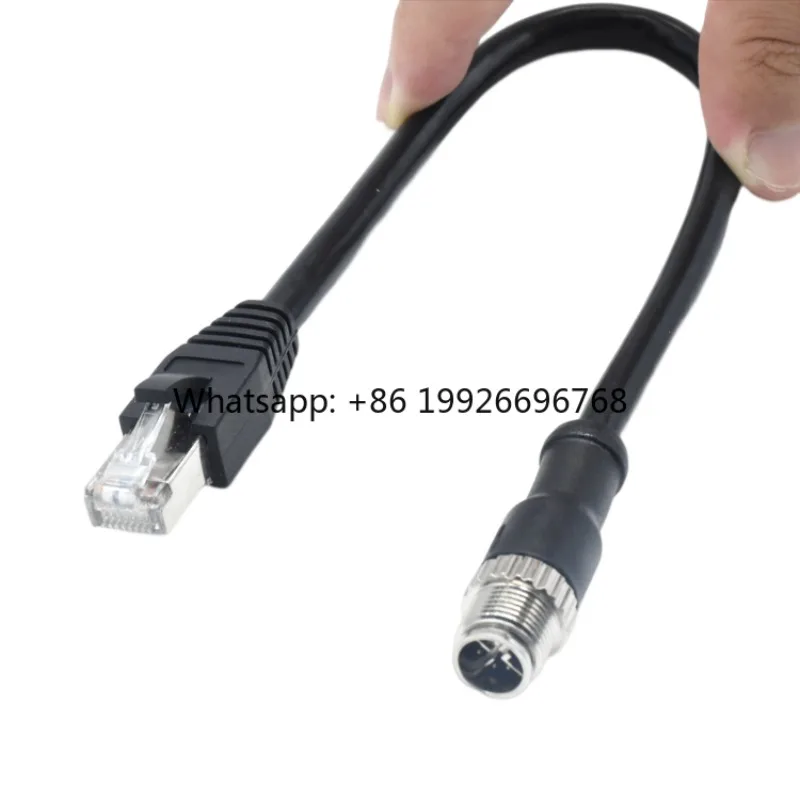High Quality M12 8-Pin Male X Code Waterproof RJ45 CAT 6A Cable with Ethernet M12 Connector Manufactured Ethernet Cable