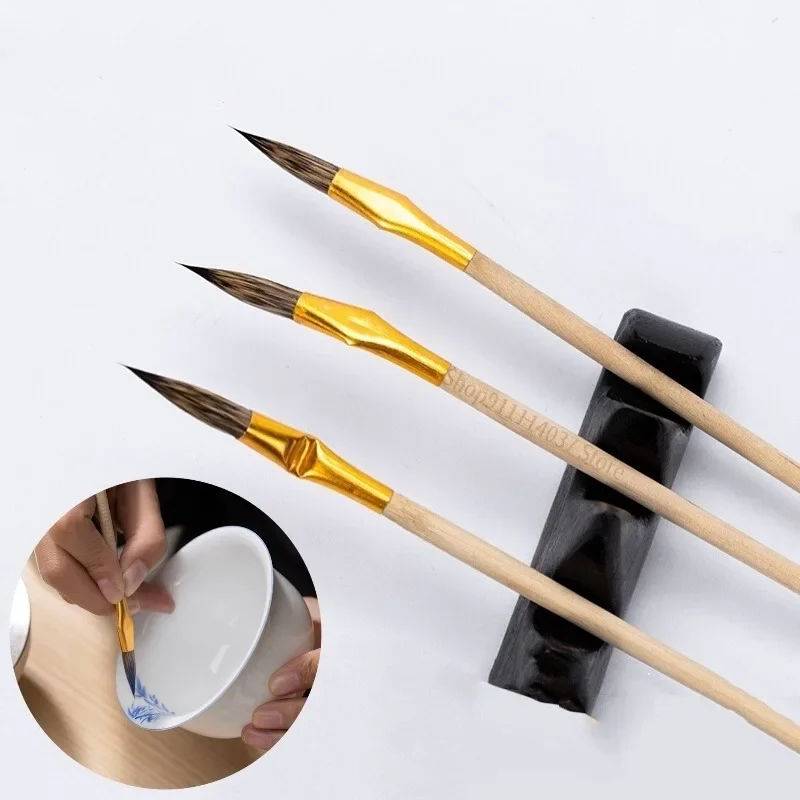 الفخار الدائرة الداخلية الخطوط العريضة القلم أرنب الشعر اللوحة اللون ملء الكتابة السيراميك DIY بها بنفسك Overglaze/underglaze أدوات الرسم