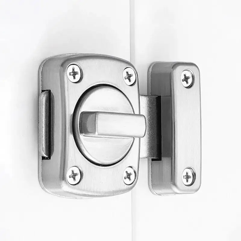180° Double Sided Rotate Bolt Latch Twist Barrel Slide Gate Lock Home Security Door Latch for Bathroom Toilet Door Lock