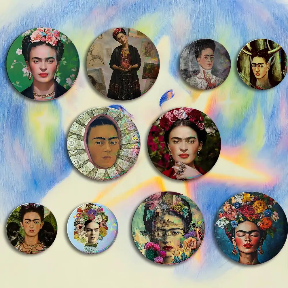 Fashion F-FridaS-S K-Kahlo Badges 25 32 44 58 75 mm Round Customizable Wholesale Fan goods Self-made fan freebies