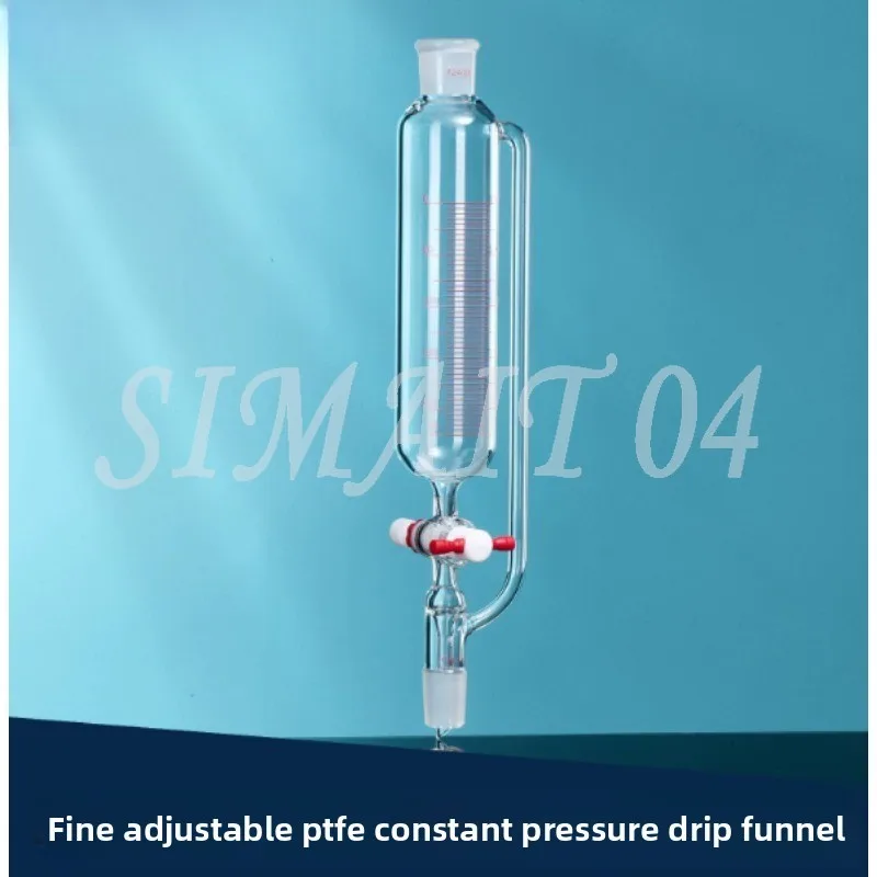 Fine Adjustable Constant Pressure Drop Funnel, Thickened Borosilicate Glass, Experiment
