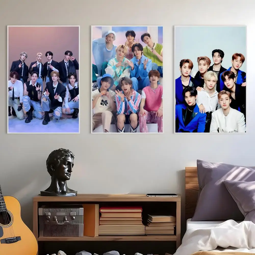 KPOP S-Stray K-Kids Poster HD Art Mural Wallart Waterproof Vintage Print Decor for Home Decoration DIY Durable