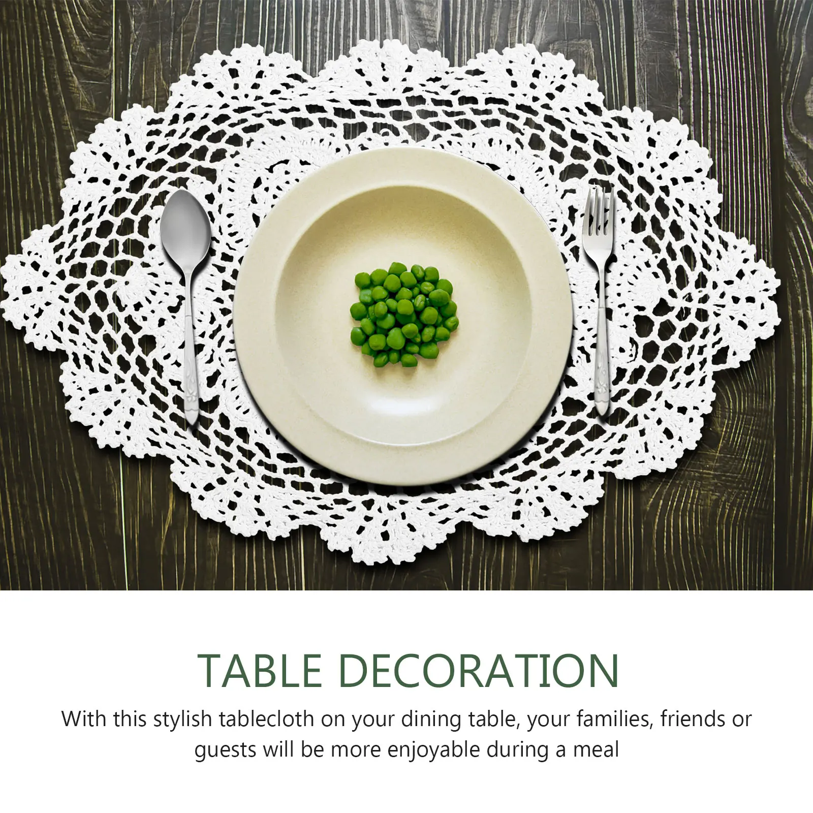 

Mat Table Tablecloth Crochet Handmade Lace Placemats Wedding Cotton Doilies Retro Decor