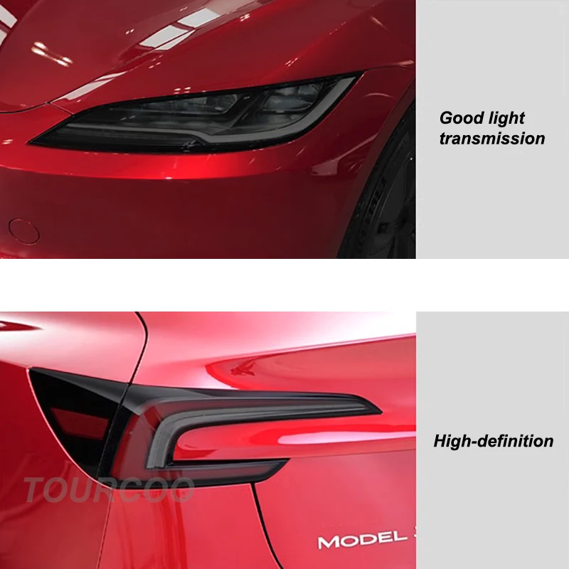 For Tesla Model 3+ Highland Headlight Taillight Black Tint Film TPU Color Changing Model 3 2024