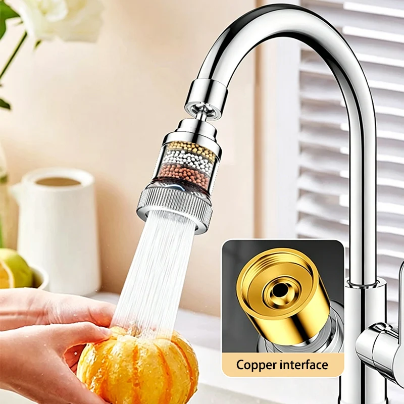 

Kitchen Faucet Anti-splash Water Filter Household Pressurized Water Purification Adjustable Extender Universal Rotation