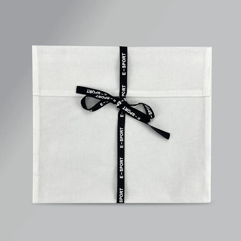 Customized product、Hot selling oem cotton envelope bag custom ribbon, New design envelope pouch, envelope fabric bag for packagi