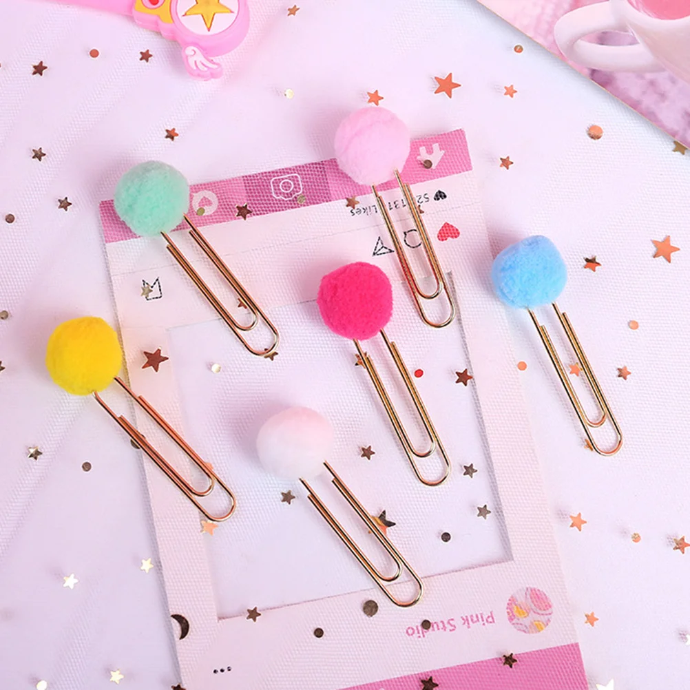 50 PCS Daily Life Paper Clips Creative Bookmark Small and Fresh Brighter Candy Color