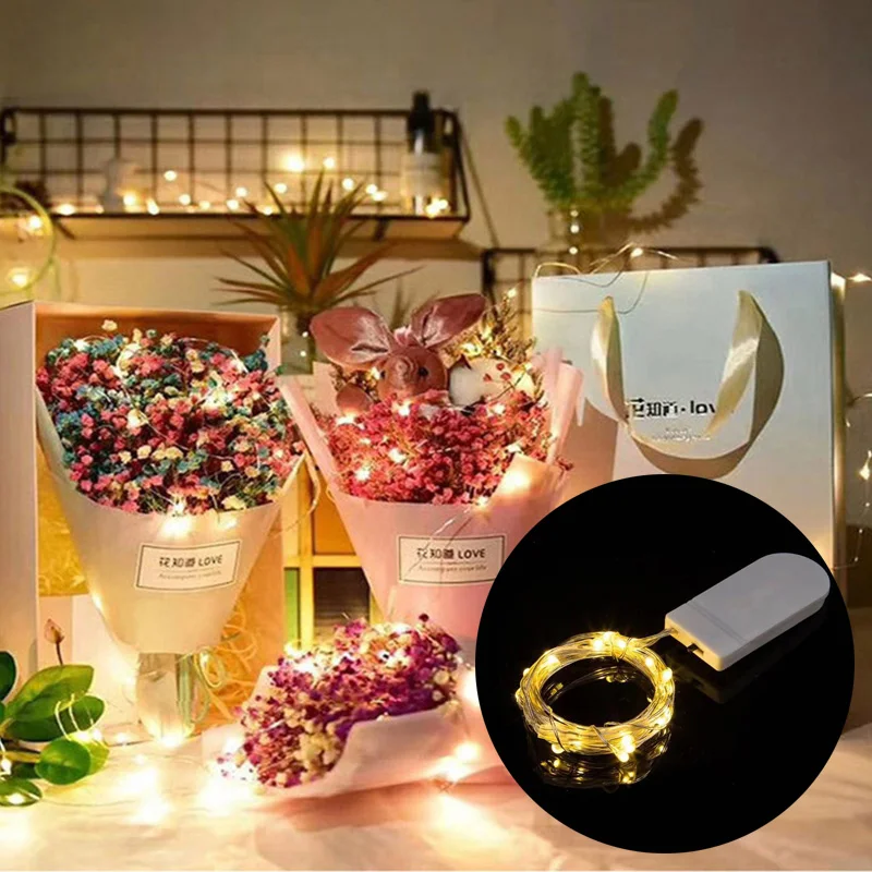 10szt LED String Lights 1M 2M 3M 5M LED Fairy Light Copper Wire String Light for Christmas garden Tree home party decor