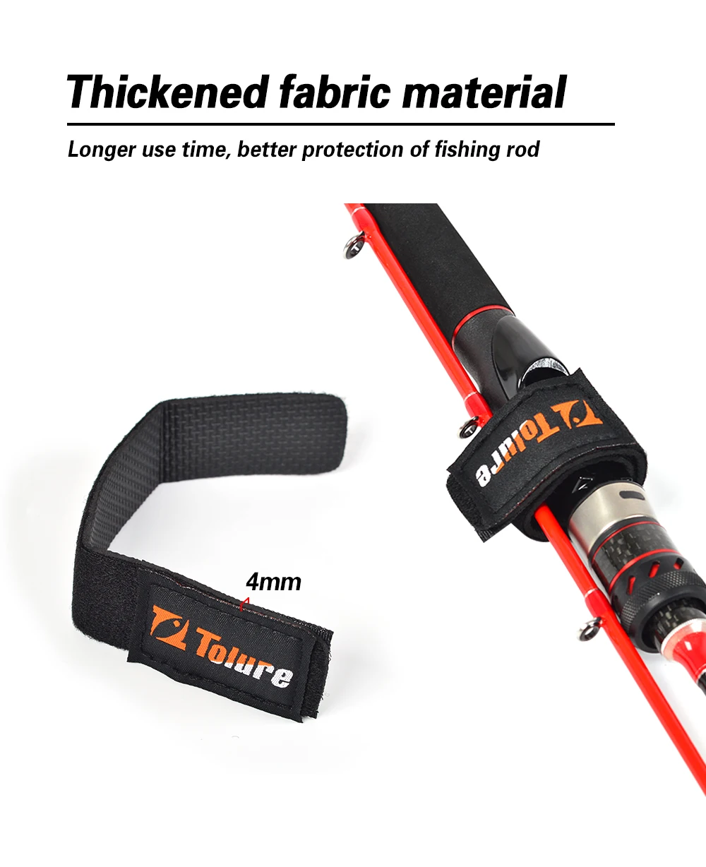 TOLU Angelrute Krawatte Halter Strap/Spitze Abdeckung Gürtel Tackle Elastische Wrap Band Pole Halter Verschluss Krawatten Angeln Werkzeuge zubehör – Detail 5
