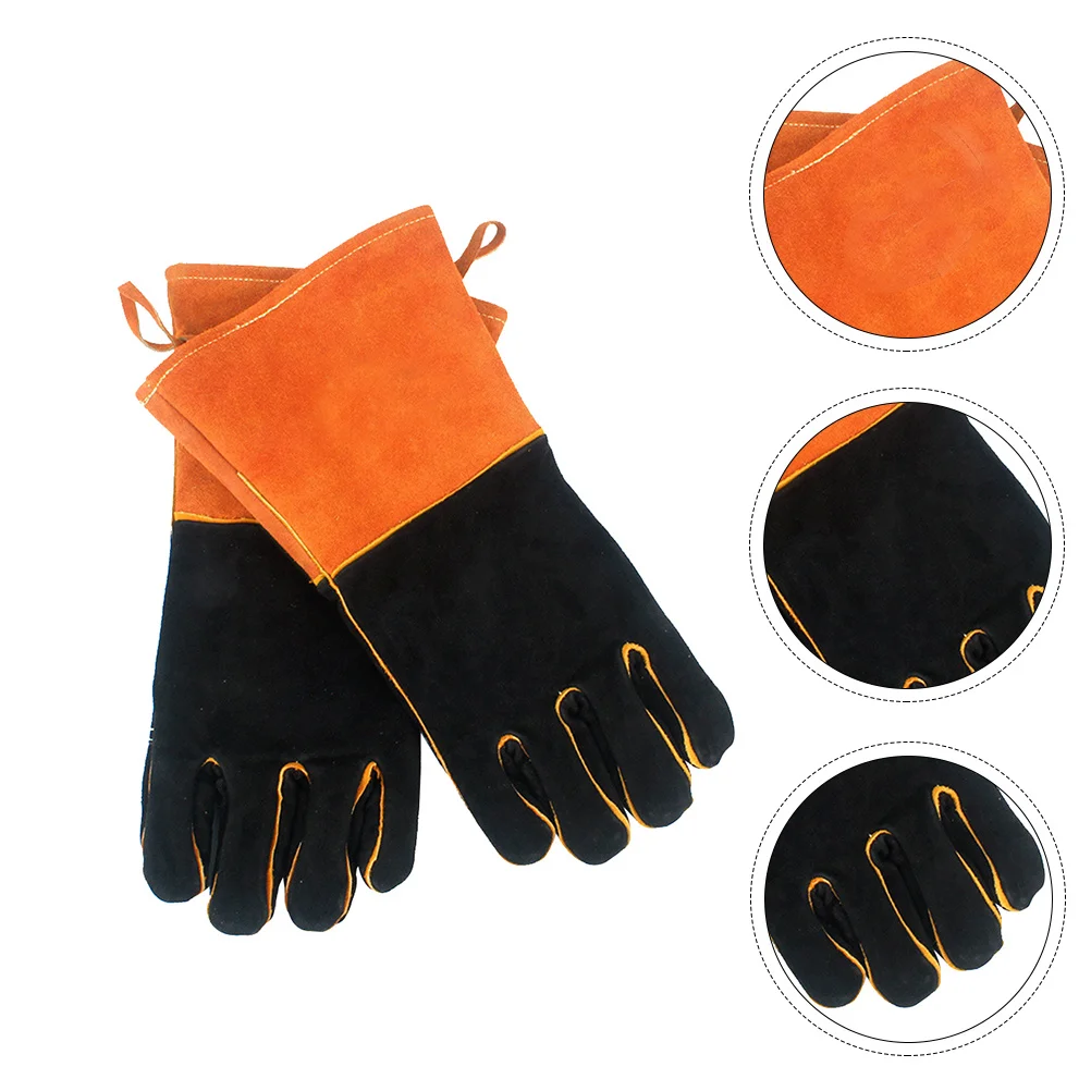 

BBQ Oven Gloves Campfire Cooking Camping Oil Resistant Pizza Supplies for Fireplace High Temperature Resistance