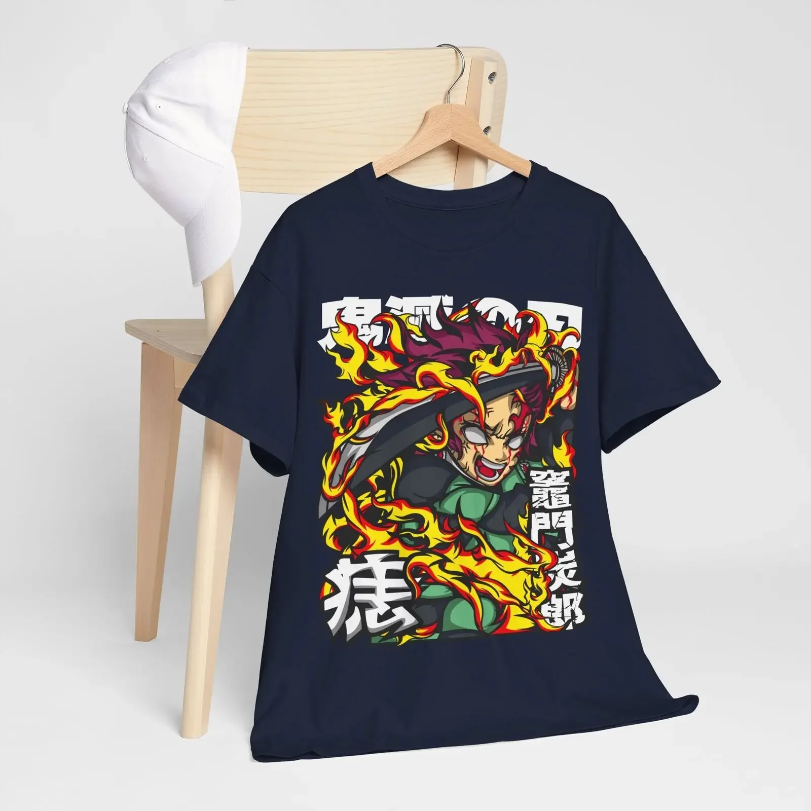 Camiseta de Tanjiro Demon Slayer, No Yaiba Kimetsu, Anime de terror, Nezuko, regalo