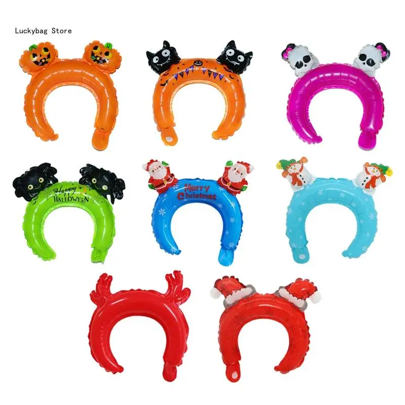 50xCute Cartoon Foil Balloon Inflatable Hair Band for Party Decor Costume Favor