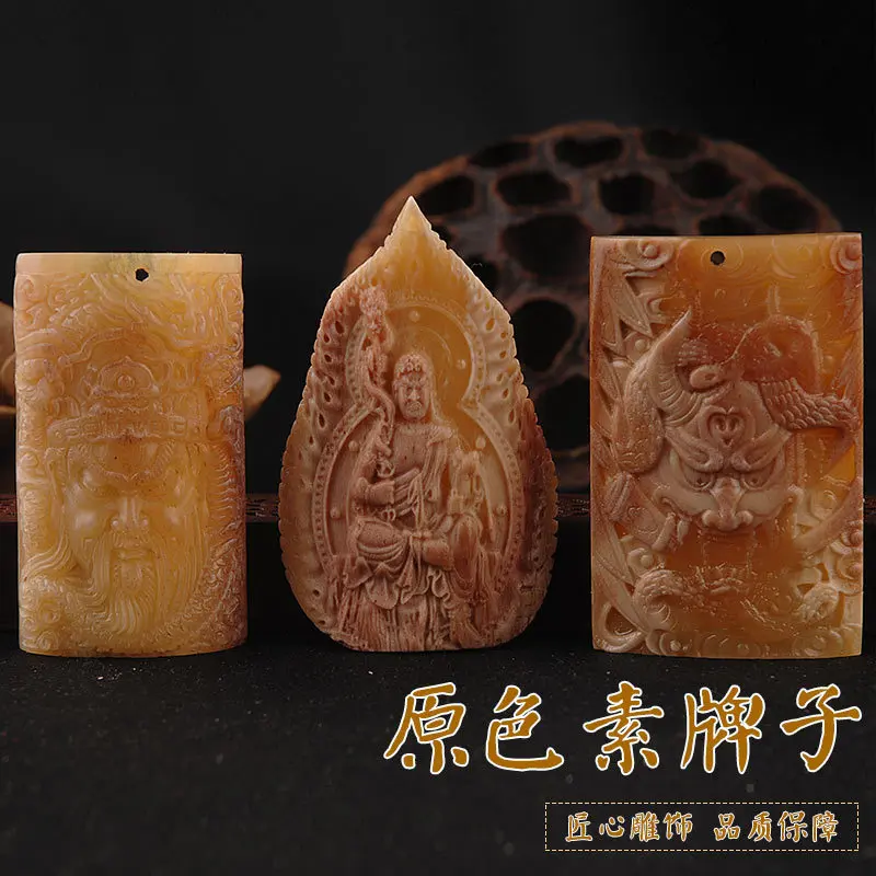 Camel bone carving of Guan Gong's 