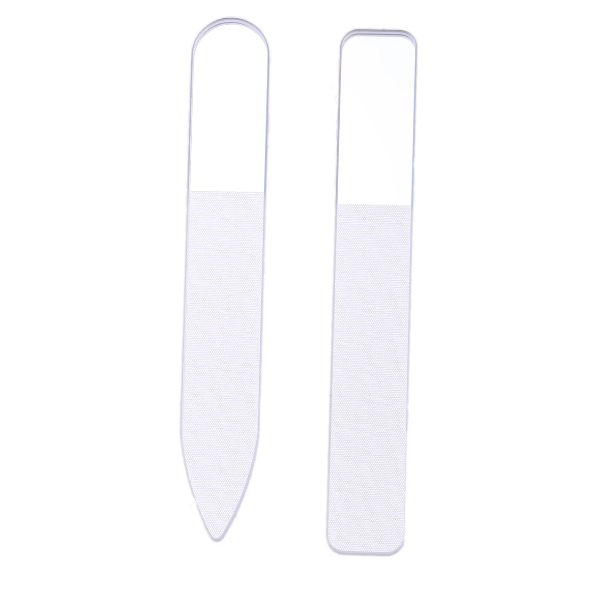 

2Pcs Crystal Glass Nail Files Portable Emery Boards Dual Size Nail Art Tool Smooth Polishing Blocks for Professional Salon Home