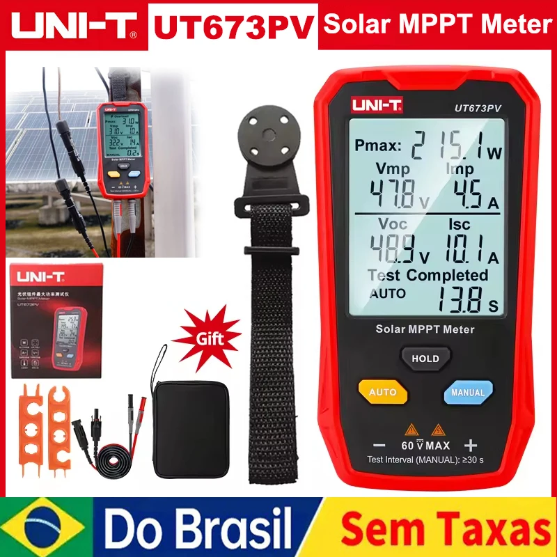 UNI-T UT673PV المقتفي للطاقة الشمسية الضوئية أقصى اختبار الطاقة الضوئية الألواح المقتفي Pmax Vmp Lmp Voc Lsc اختبار متعدد