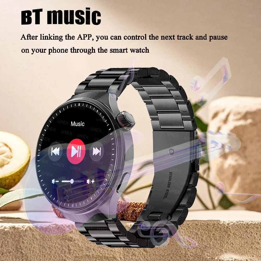 Chamada sem fio smartwatch homem 1.52 hd saúde rastreador personalizado foto assistente de voz versão global presente natal relógios negócios