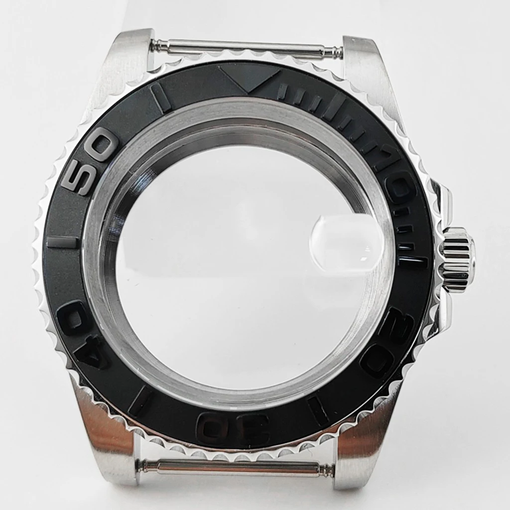 40mm Watch Case Bezel Stainless Steel Sapphire Glass For NH35 NH36 ETA2824 PT5000 Watches Accessories Parts