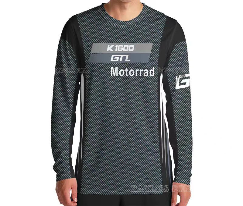 For BMW K1600 GTL Cruiser Luxury Touring Motorcycle Black Long T-Shirt Motorrad Racing Men's Summer Quick Dry Anti-UV Jerseys