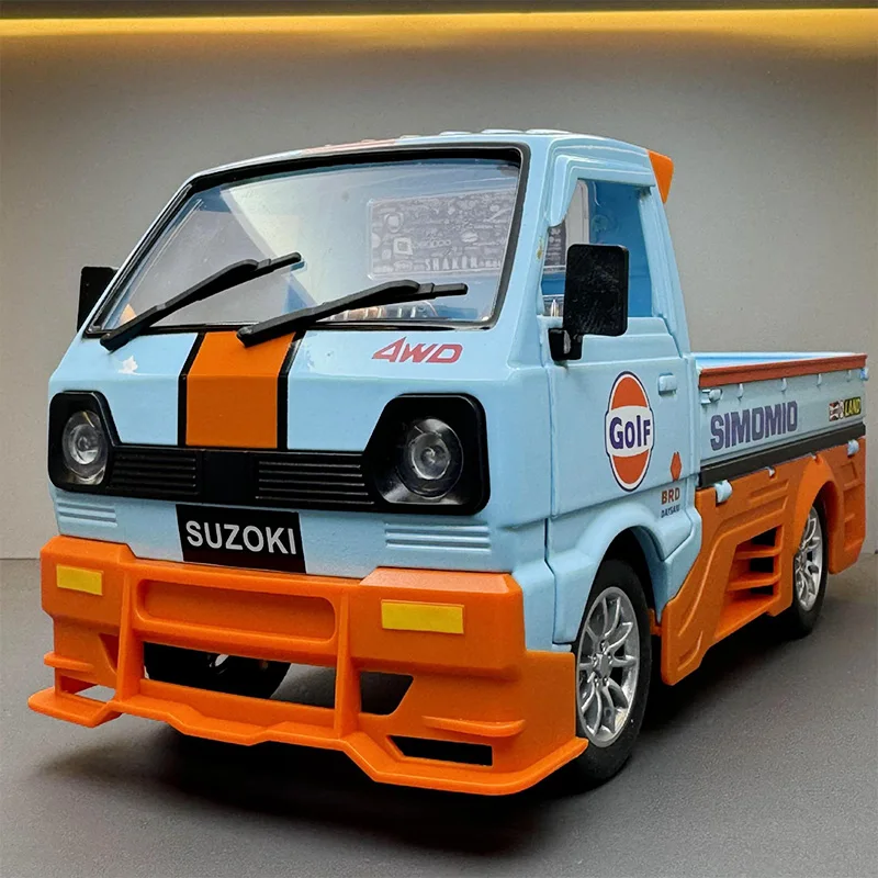 

1:24 Alloy Minivan Model Toys, Cool Sound And Light, Strong Power, Exquisite Desktop Ornaments, Christmas Gifts