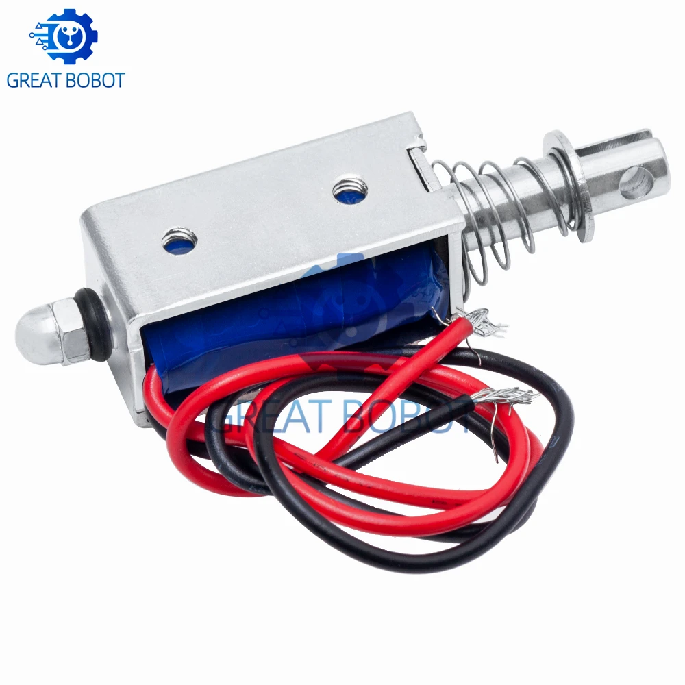 JF-0530B Bidirectional Solenoid Actuator, 6-24VDC 5N 10mm Stroke Industrial DC Electromagnet Module