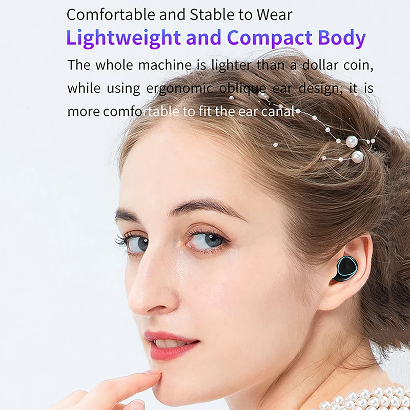 M10 TWS Bluetooth Headphones Travel Portable Mini Digital Display Earbuds Power Bank With Charging Box In-ear Wireless Headphone