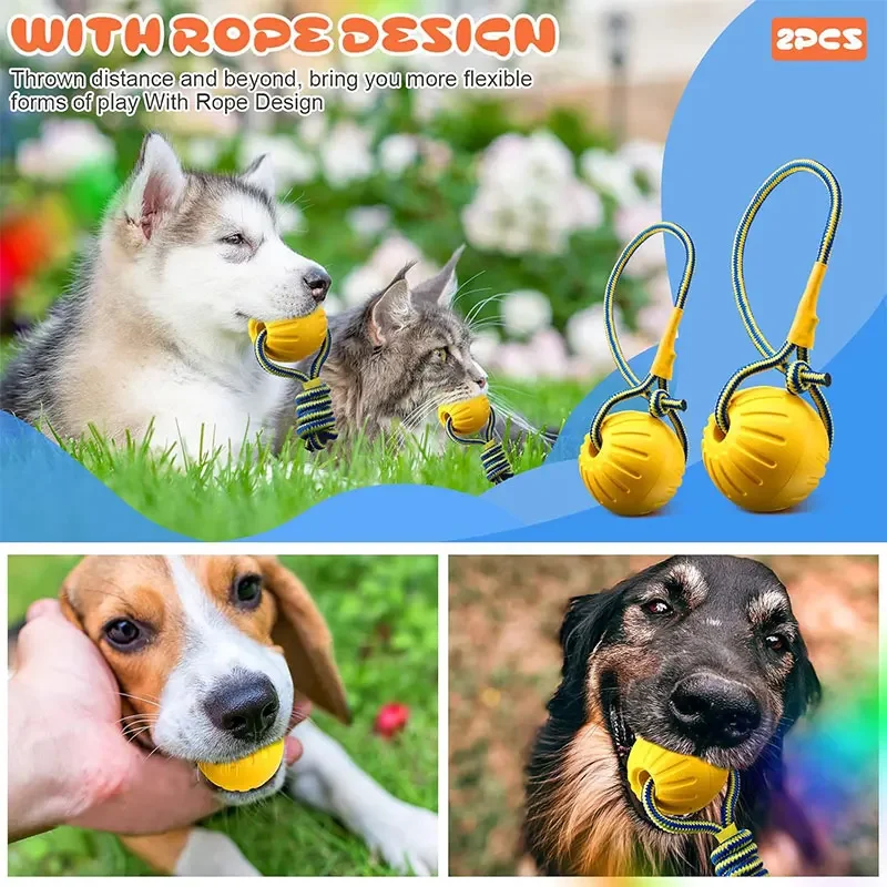 Pet Dog Toy Ball with String Interactive Toys Toys for Small Dogs Suitable For Pet Dog Training Chew Play Fetch Bite puppy toys