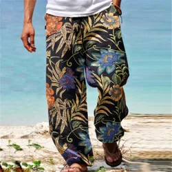 Mens Pants Men's Clothing New Solid Color Punk Design Prints Elastic Waist Outdoor Loose Casual Breathable Long Pants Highstreet