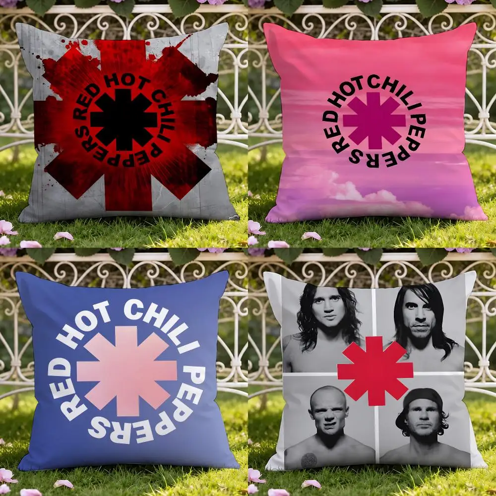 Red Hot Chili Peppers Cushion Cover Short Plush Double-sided Print Square Throw Pillow Covers Sofa Home Cushion Decor