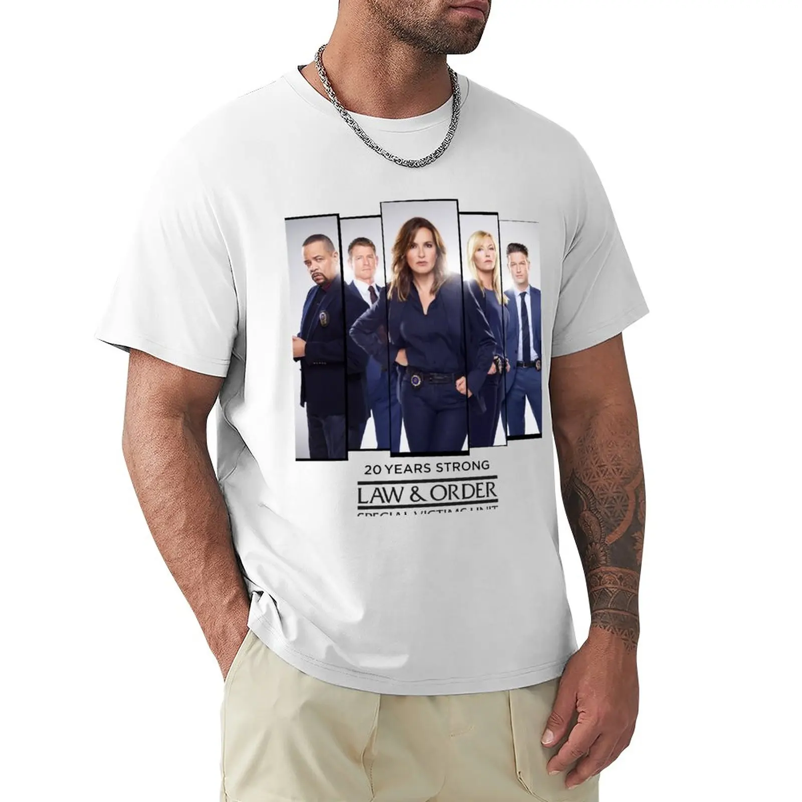 

20 Years Strong - Law & Order SVU T-Shirt heavyweight t shirts tops Men's clothing