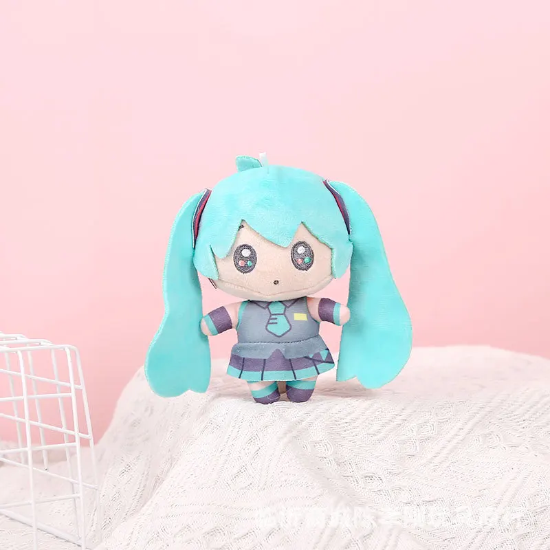 Miku Hatsune Cartoon Plush Doll Keychain Stuffed Animal Toy Backpack Charm Figure New Claw Machine view 3