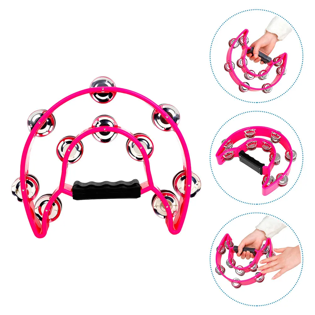 Pandereta H Bell Row H, pandereta portátil, juguetes para bebés, Rosy H, instrumento Musical de fiesta para niños, ABS resistente