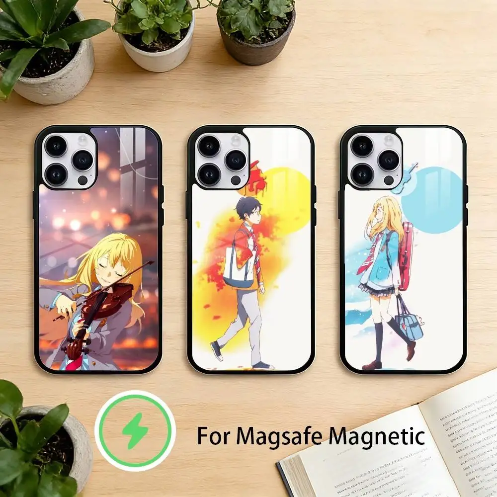 

Your Lie in April Wallpaper Phone Case For iPhone 17/16/15/14/13/12/Plus/Pro/Max for Magnetic Wireless Charging