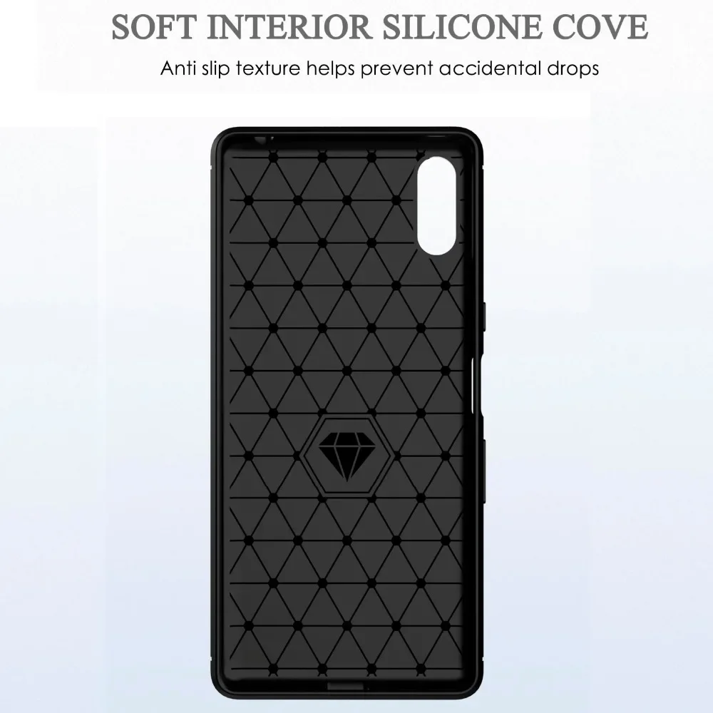 Case For Sony Xperia 10 5 1 VII VI V IV iii ii Lite Plus L3 L2 8 XA2 Xperia1 Xperia10 Soft Silicone Carbon Fiber Cover Case